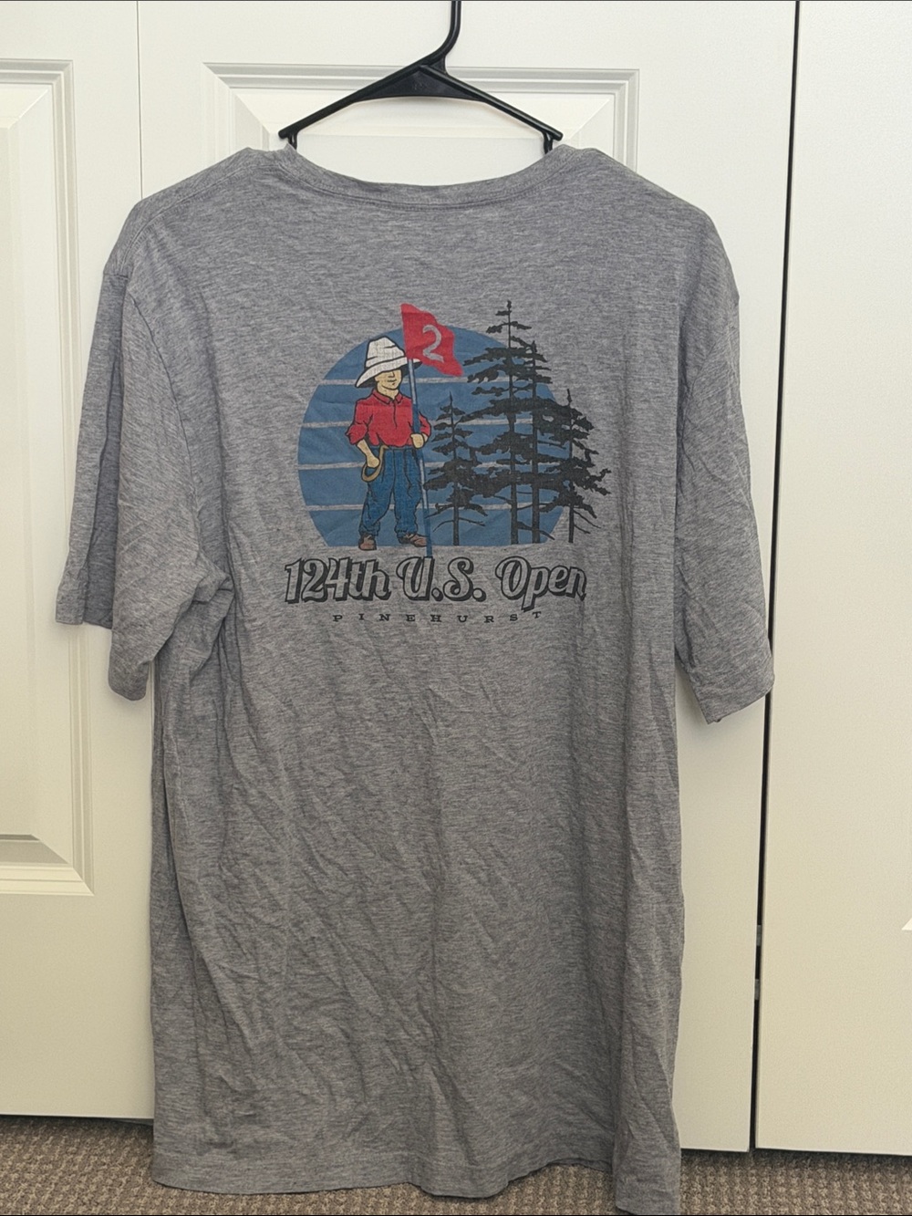 Travis Mathew Gray Graphic Short Sleeve Tee with Red Accent